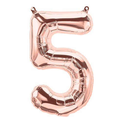 バルーンを追加【NOSH大きい数字 ローズゴールド”5”】