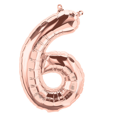 バルーンを追加【NOSH大きい数字 ローズゴールド”6”】