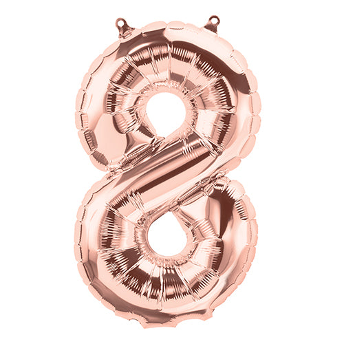 バルーンを追加【NOSH大きい数字 ローズゴールド”8”】