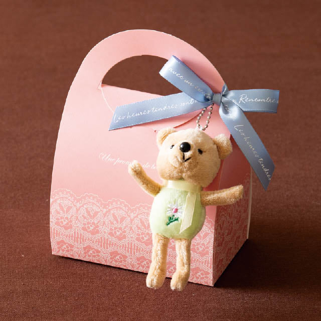 ぬいぐるみ【ラブリーマスコット:キーチェーン付くま】1個をセットに追加する♪<バルーンアレンジメント追加専用2個OK>