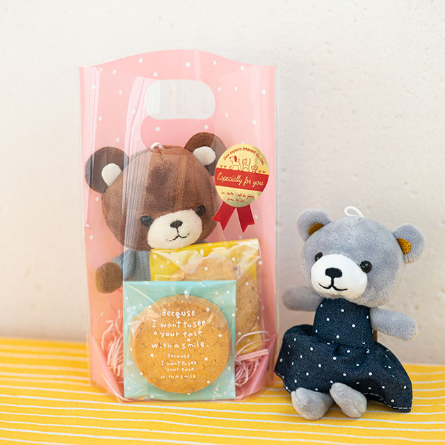 ぬいぐるみ【ラブリーマスコット:くまのミー】1個をセットに追加する♪<バルーンアレンジメント追加専用2個OK>