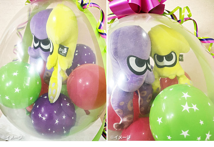 スプラ イカ タコ コジャッジくん 任天堂 誕生日 結婚 入学 卒業 お祝い プレゼント 人気 グッズ 人形 splatoon - ぬいぐるみバルーンラッピング：選べるスプラトゥーン２体入り<本州送料無料>