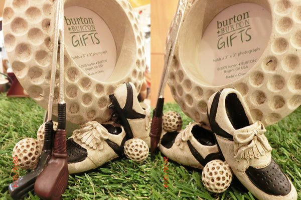 OP写真立て:ゴルフボール型フォトフレーム《ギフト包装付き》 ゴルフ 部活 サークル 記念 部活 卒業 グッズ スポーツ 思い出 輸入 ゴルフ<単品注文不可><バルーンセットに追加なら送料無料>