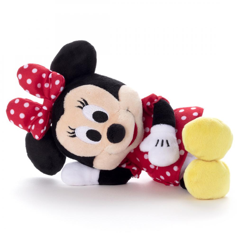 ミニーぬいぐるみ&バルーンでお祝い - 「ディズニービーンズ<ミニー>」のぬいぐるみが運ぶ♪ワンバルーンセット <補充用ヘリウムガス付>