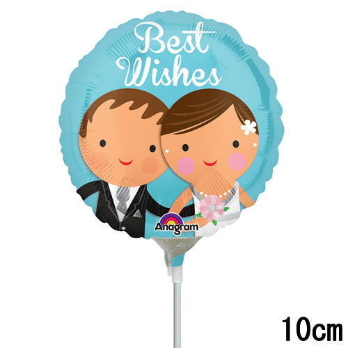 【選択用スティックバルーン】STWD結婚祝ウェディングカップル(limited) 10cm★