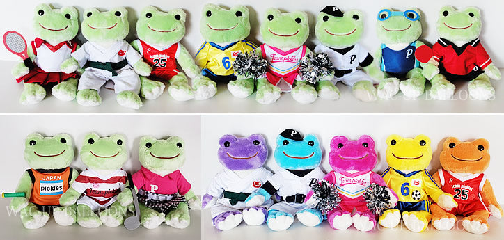 サッカー 野球 バスケ チア 卓球 柔道 テニス 水泳 ゴルフ ラグビー 電報 結婚式 誕生日 入学卒業 - ぬいぐるみバルーンラッピングギフト【選べるスポーツ&選べるぬいぐるみ】かえるのピクルス☆ビーンドール1個入り