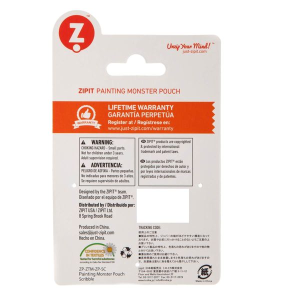一本のジッパーで出来た面白ペンケース 男子 男の子 中学生 高校生 小学生 入学 卒業 誕生日 喜ぶ プレゼント もらって嬉しい文房具 文具 - 【OP:Zipit(ジップイット)ペインティングモンスター:スクリブル】<バルーンセットに追加なら送料無料>