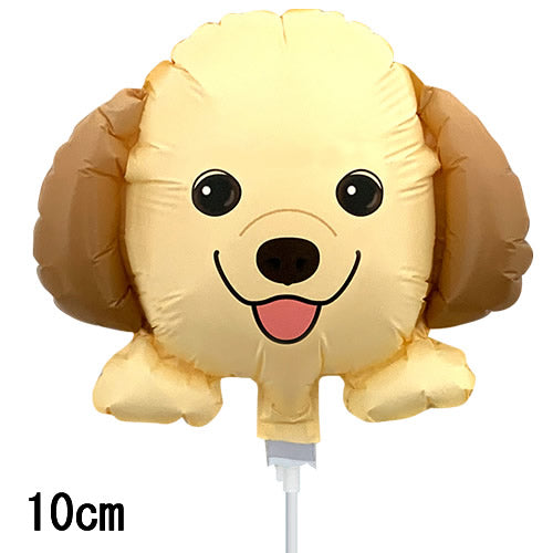 【選択用スティックバルーン】STWNミニわんこ NO.6 垂れ耳 ゴールデン 14cm◆