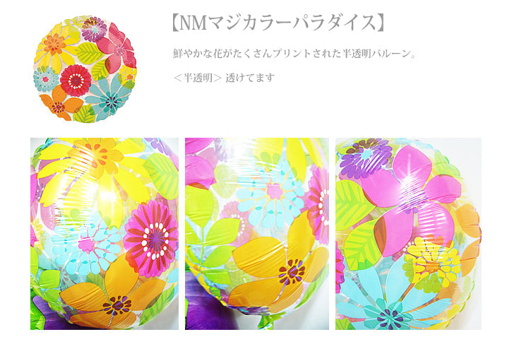 縁起ものにタツノオトシゴ&クマノミ - NMタツノオトシゴ ハート6バルーンセット<補充用ヘリウムガス付>