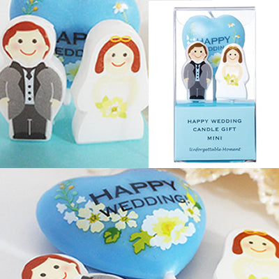 重りの代わりにギフトをつけて♪サムシングブルーのプレゼントに最適!【ウエディングキャンドルミニ】<セットに追加なら送料無料>
