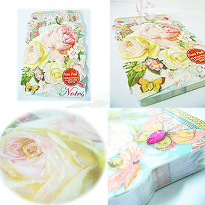 重りの代わりにギフトをつけて♪ラメとラインストーンで綺麗!【パンチスタジオ・ノートパット】<セットに追加なら送料無料>