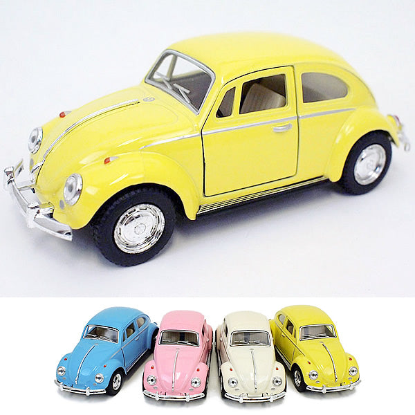 重りの代わりにギフトをつけて♪ビートルといえば黄色!【ヴィンテージカー:フォルクスワーゲン ビートル<イエロー>】<セットに追加なら送料無料>
