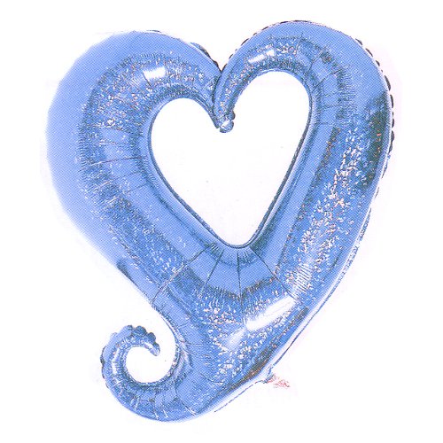 バルーンを追加【SHチェーンハート プリズムライトブルー】