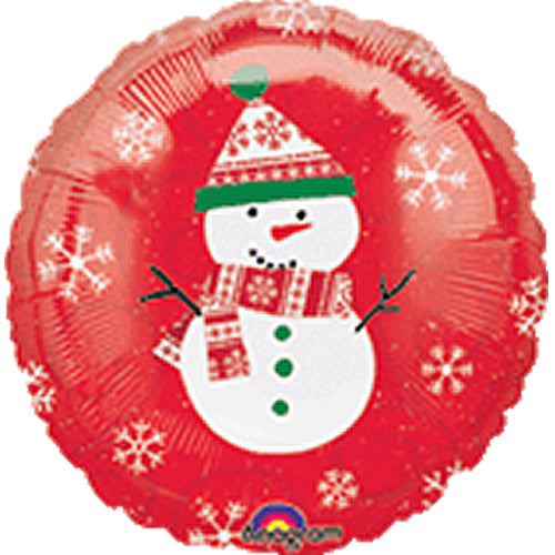 【選択用バルーン】 XMレッドホワイトスノーマン★