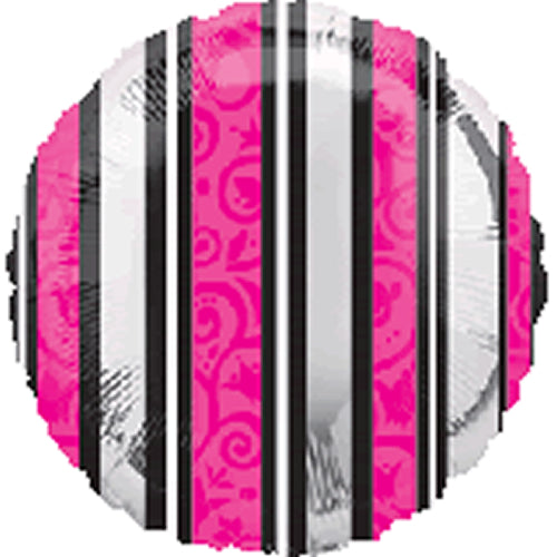 バルーンを追加【NMピンクブラックストライプ★】