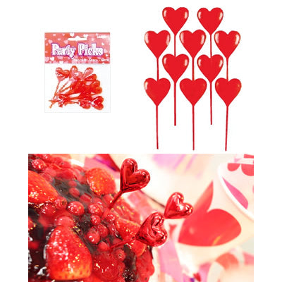 フルーツにさすだけでとっても可愛くなっちゃう!【OPピック:ハート(10本入)】<セットに追加なら送料無料>