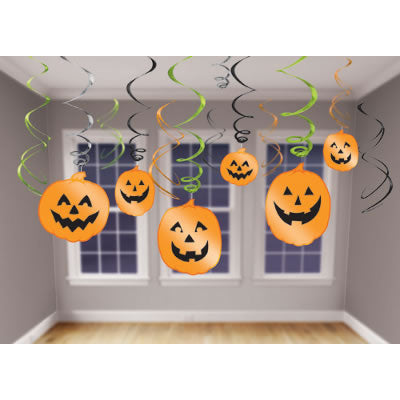 パンプキンの飾りを天井から吊るせば一気にハロウィンムード♪【OPハンギングスィル:パンプキン】<セットに追加なら送料無料>