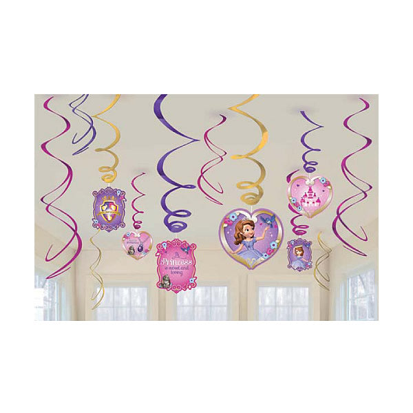 プリンセスソフィアの飾りを天井から吊るせばお部屋が一気に女の子のパーティームードに!【OPスワールデコレーション:ソフィアザファースト】<セットに追加なら送料無料>