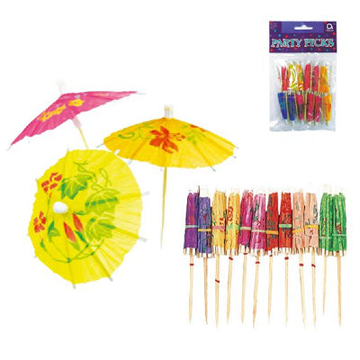 パーティーの演出にお手軽便利なオシャレなピック【OPピック:パラソル(12本入)】<セットに追加なら送料無料>