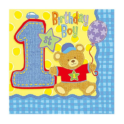 1歳男の子のお誕生日に!【OP紙ナプキン:1歳誕生日男の子】<セットに追加なら送料無料>