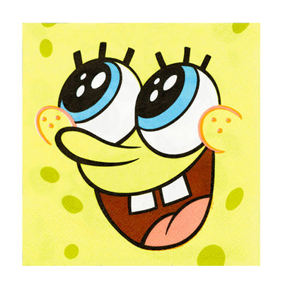 人気者のスポンジボブのペーパーナプキンで元気いっぱいのパーティに!【OP紙ナプキン:スポンジボブ】<セットに追加なら送料無料>