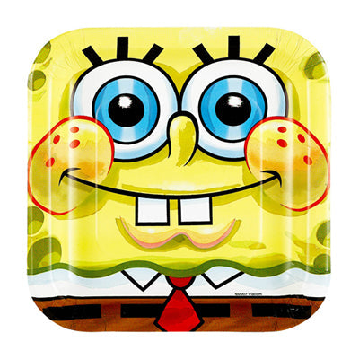 人気者のスポンジボブがお皿いっぱいに!【OP紙プレート:スポンジボブ】<セットに追加なら送料無料>
