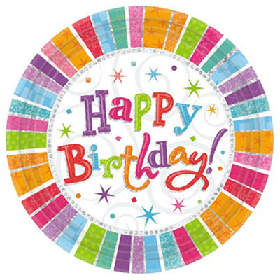 キラッキラのお皿でバースデーパーティを盛り上げよう!【OP紙プレート:ラディアント】<セットに追加なら送料無料>
