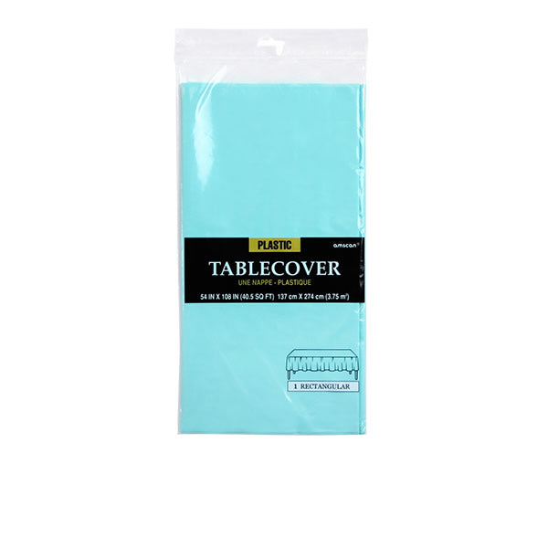 テーブルにかけるだけでお部屋の雰囲気が変わります!【OPプラスティックテーブルカバー:ロビンズエッグブルー】<セットに追加なら送料無料>