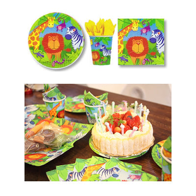 動物のテーブルウエアを揃えれば気分はジャングル☆【OPテーブルウエア3点セット:ワイルドキングダム】<セットに追加なら送料無料>