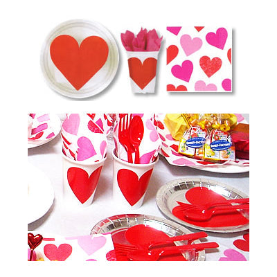 ハートがいっぱいなテーブルウエアでかわいいホームパーティ!【OPテーブルウエア3点セット:キートゥーハート】<セットに追加なら送料無料>