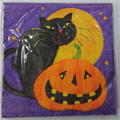 ハロウィン柄のペーパーナプキンで素敵なディナーを♪【OP紙ナプキン:HWグルーサム】<セットに追加なら送料無料>