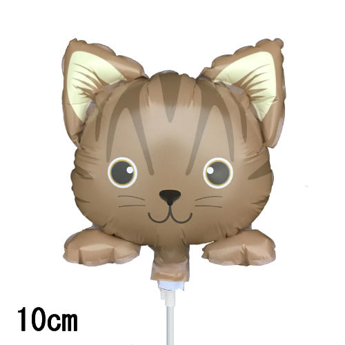 【選択用スティックバルーン】STNNミニにゃんこ NO.27 茶トラ 14cm◆