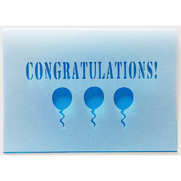 無料カードからアップグレード♪【OP二つ折りカッティングおめでとうバルーン(青)】