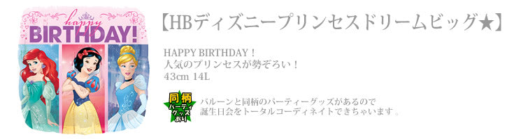 【選択用バルーン】 HBディズニープリンセスドリームビッグ★誕生日