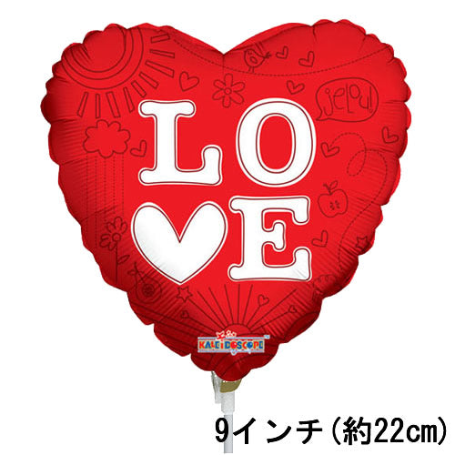【選択用9インチバルーン】ラブハンドライティング 22cm★