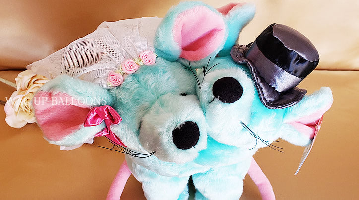 ぬいぐるみ【ペア&キス動物ウェディング<ねずみ>】をセットに追加する♪