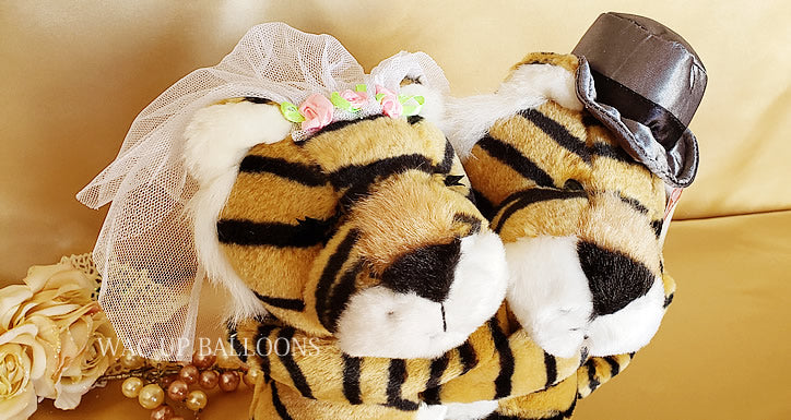 ぬいぐるみ【ペア&キス動物ウェディング<トラ>】をセットに追加する♪