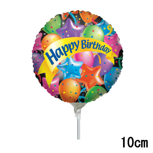 【選択用スティックバルーン】STHB誕生日フェスティブバルーン 10cm★