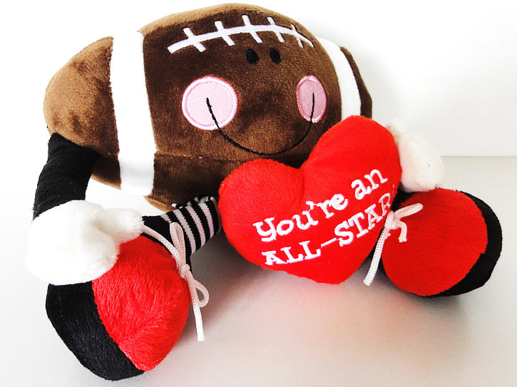 ラグビー/アメフト電報 ボール型ぬいぐるみ - ぬいぐるみバルーンラッピングギフト愛LOVEスポーツ <アメフト/ラグビー>モンタナくん