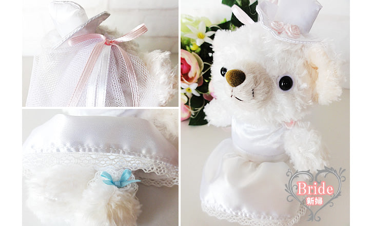 ウェディングベア タキシード 結婚祝い電報 -「COBECOBEウェディングM<タキシード>BOX」のぬいぐるが運ぶ♪2バルーンセット<補充用ヘリウムガス付>