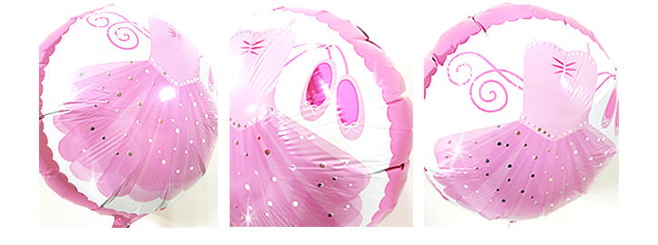 おすすめ!バレエ発表会でもらって嬉しいプレゼント - バレリーナチュチュ チェーンハートプリズム【レッド】5バルーンセット<補充用ヘリウムガス付>