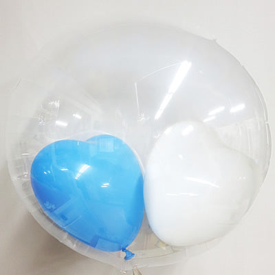 バルーンを追加【インプチハート:白水色◆】