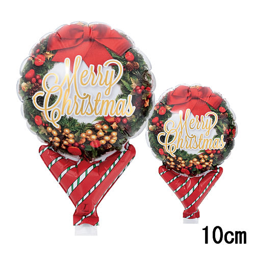 【選択用スティックバルーン】STXMクリスマスリース 10cm★