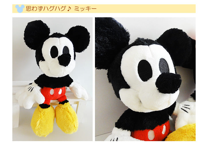 ミッキー HUGHUG シリーズ ふわふわな肌触りのぬいぐるみ - 「ハグハグ ミッキー」のぬいぐるみが運ぶ♪2バルーンインプチセット<補充用ヘリウムガス付>