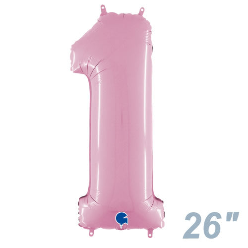 バルーンを追加【NOSH大きい数字パステルピンク”１”】