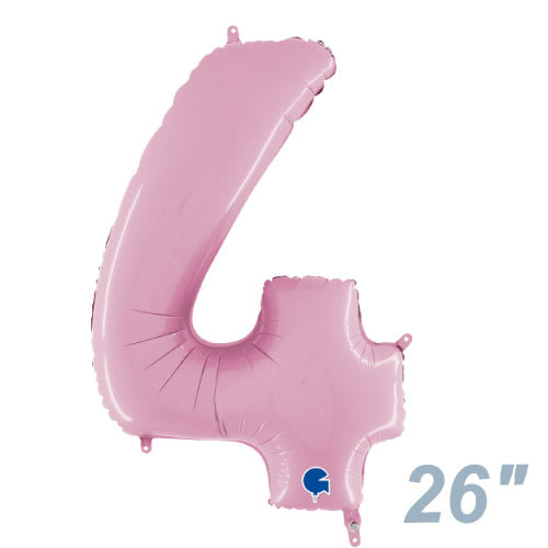 バルーンを追加【NOSH大きい数字パステルピンク”４”】