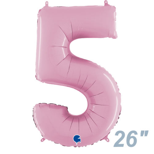 バルーンを追加【NOSH大きい数字パステルピンク”５”】