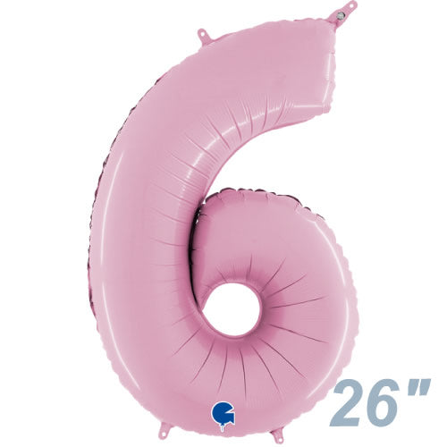 バルーンを追加【NOSH大きい数字パステルピンク”６”】