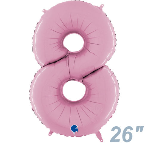 バルーンを追加【NOSH大きい数字パステルピンク”８”】