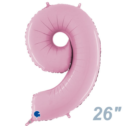 バルーンを追加【NOSH大きい数字パステルピンク”９”】
